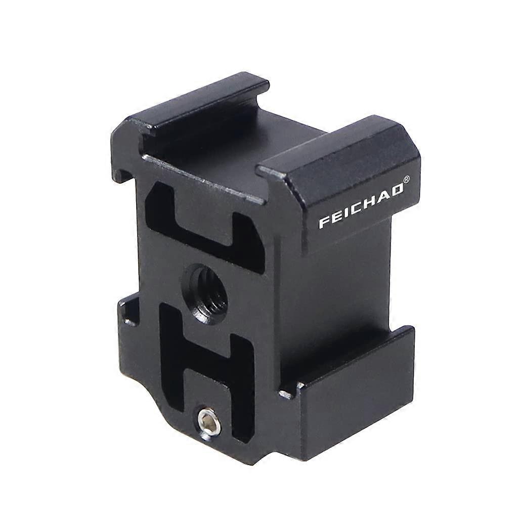 1/4' To 3Way Cold Shoe Mount Adapter AntiLoose Screw Hole For Camera Flash Microphone Light Standard Version