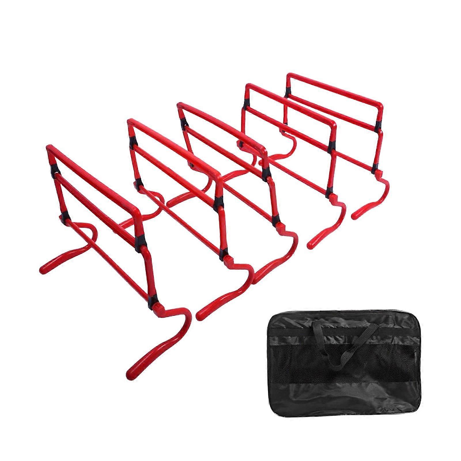 5x Agility Hurdles Obstacles Improves Strength Adjustable Speed Hurdles for