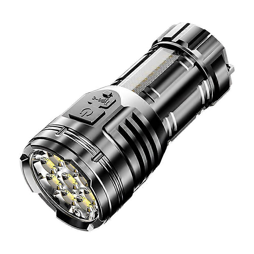 Nine Core Strong Light Flashlight Outdoor Portable Rechargeable Flashlight