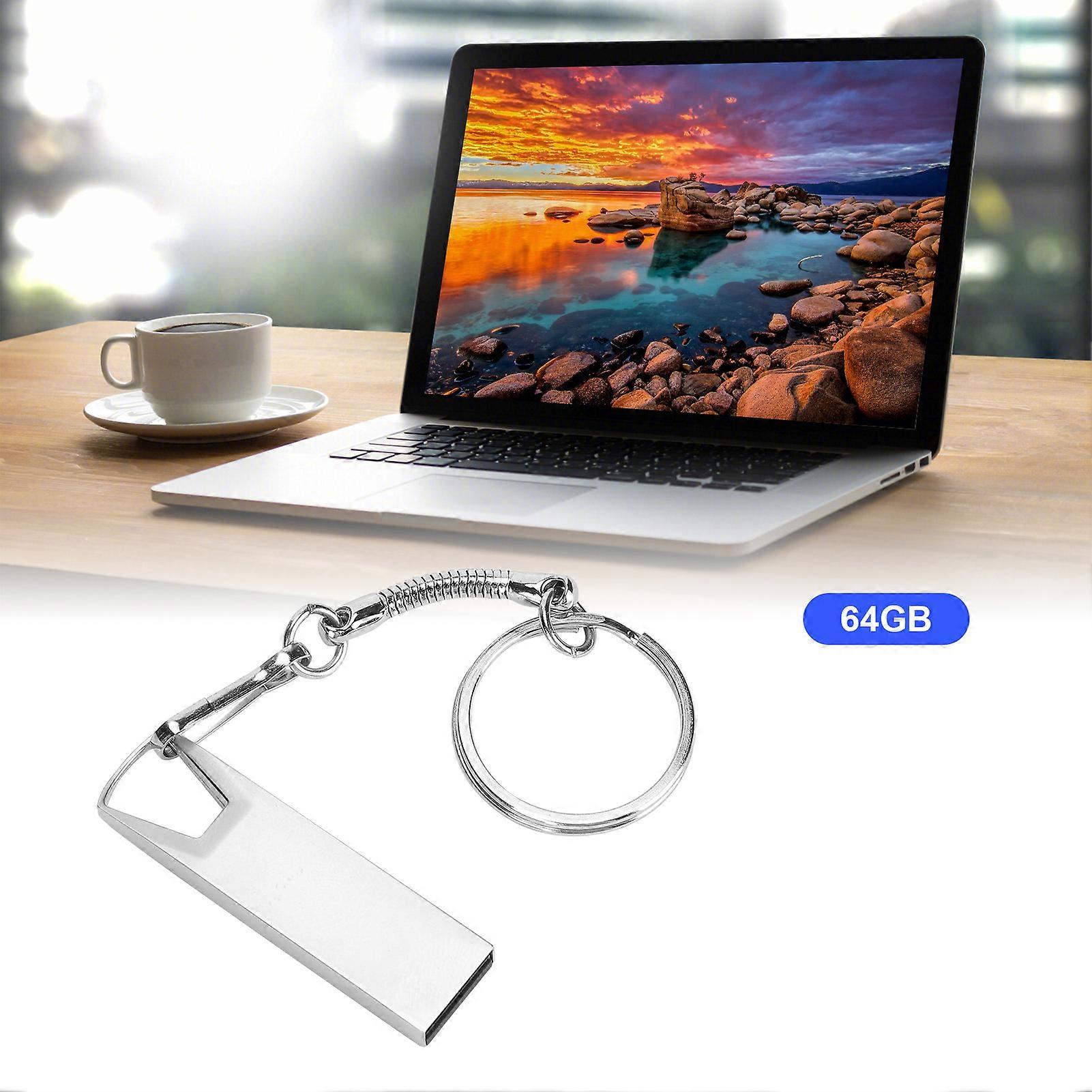 64GB High Speed USB 2.0 Metal Flash Drive Durable Bulk Memory