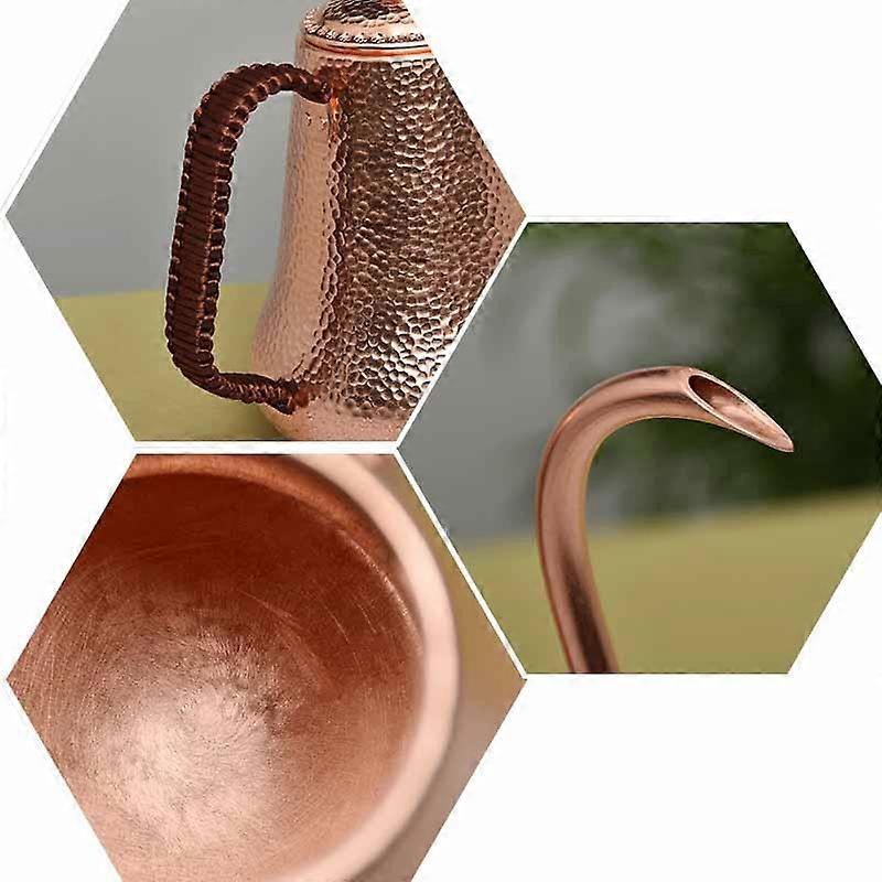 Handmade Hammered Coffee Tea Pot Drip Kettle Gooseneck Spout Long Mouth Kettle Teapot