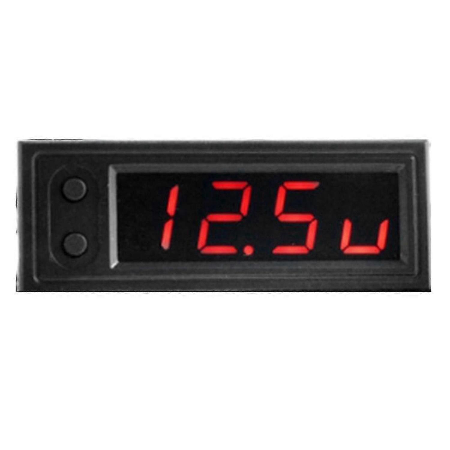 Car Clock Universal Automotive Digital Clock Date 3 in 1 LCD Display Electronic Temperature Noctilucent Trim Red