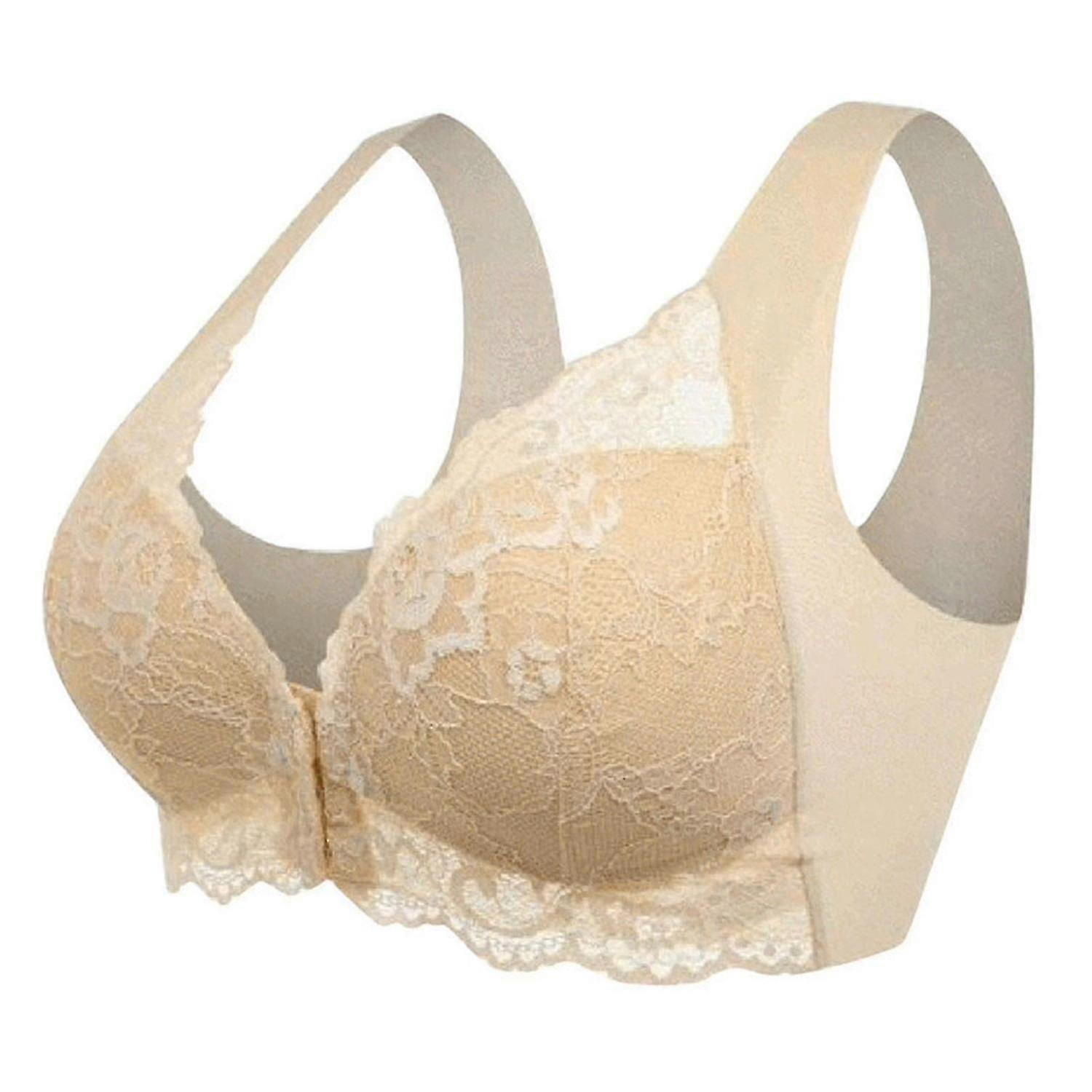 Front Closure Bra With Floral Lace Lift Stretch 5d Shaping Seamless Bra Push Up Full Coverage Underw