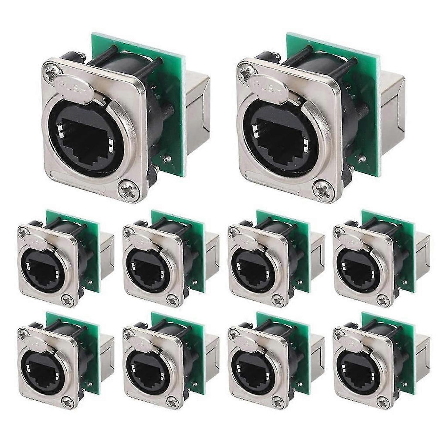 10PCS Ethercon Rj45 Chassis Socket