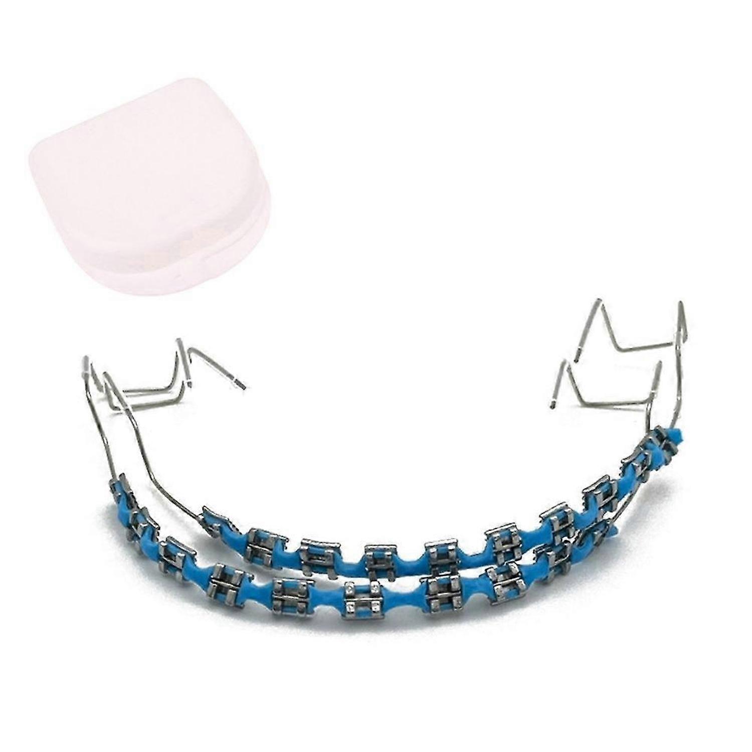 Fake Braces, Colorful Brackets, Temporary Metal Wires, Blue