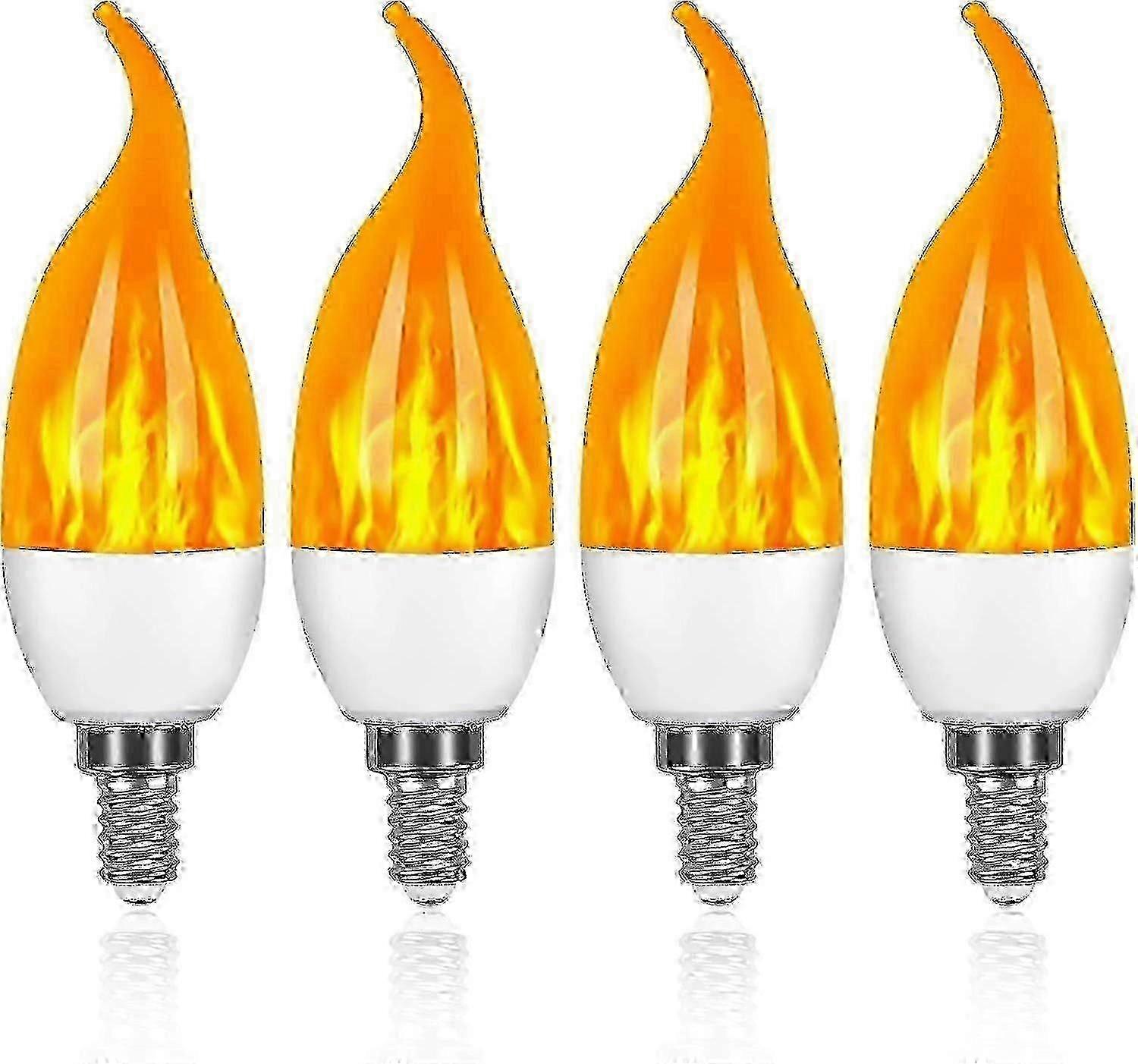 AURA Flame consequence LED Bulb E14 3W 3 Lighting Modes Decorative Light 4 Pack