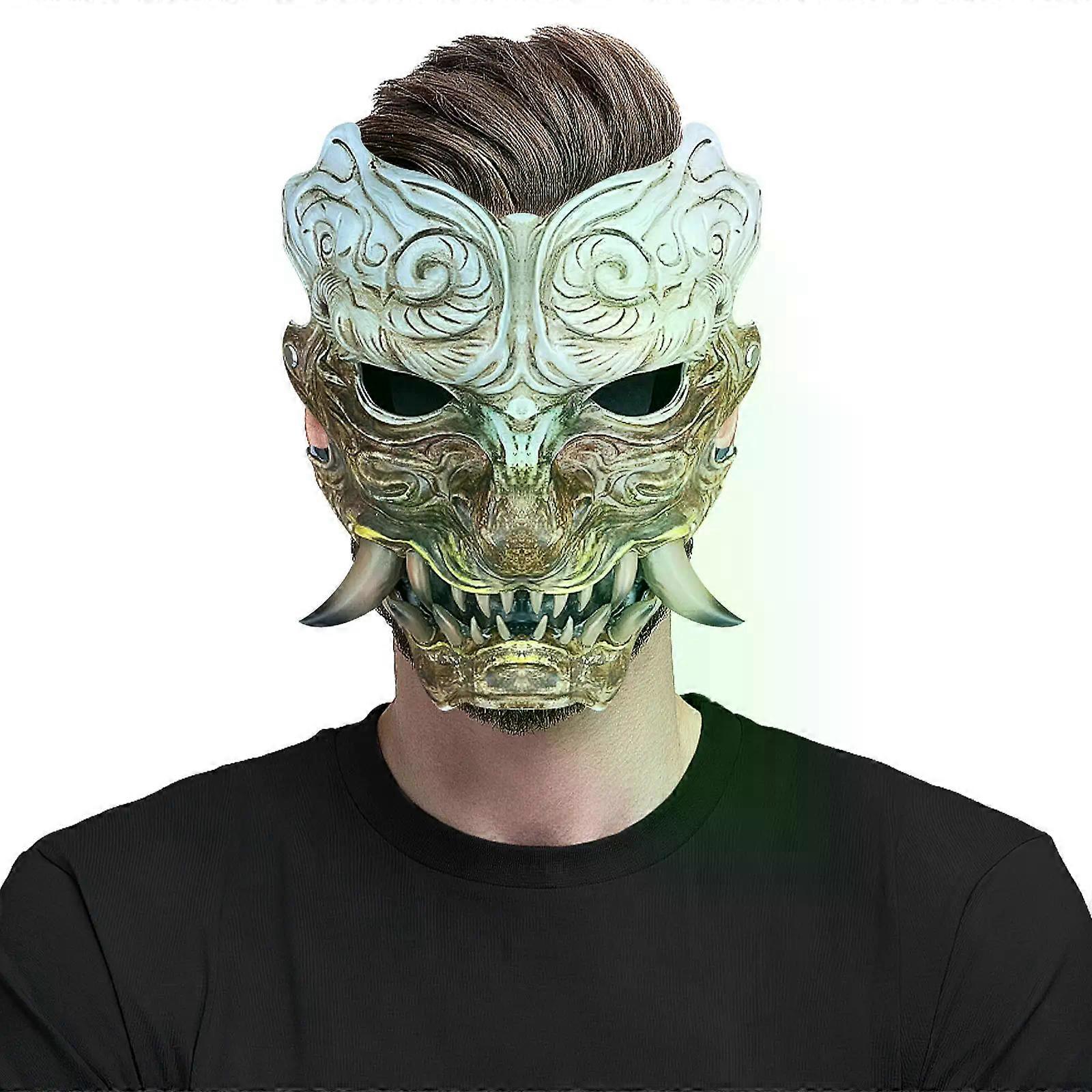 Halloween mask, party mask, funny horror mask, cosplay mask, masquerade mask, LED mask, Halloween decoration, Halloween props
