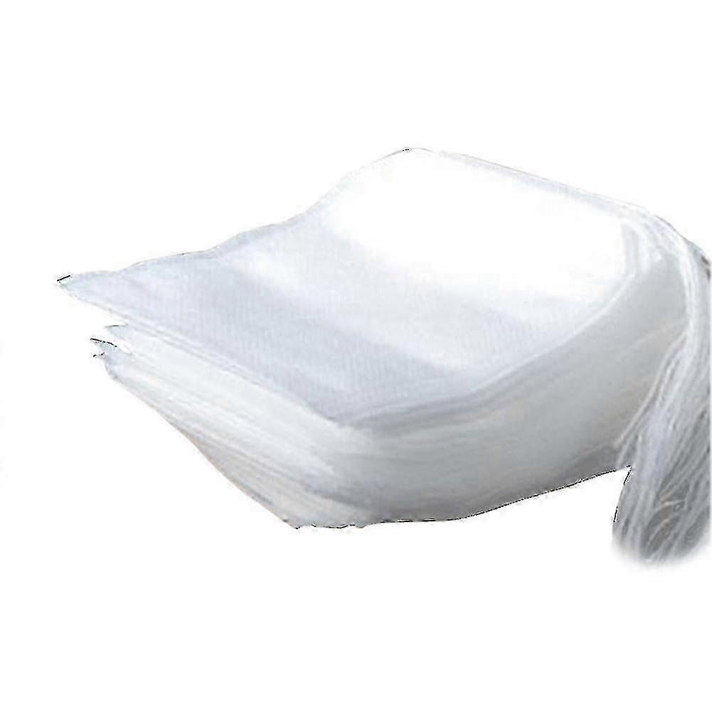 100pcs Disposable Empty Tea Bags 5.5 X 7cm Drawstring Paper Teabags Healthy Tea