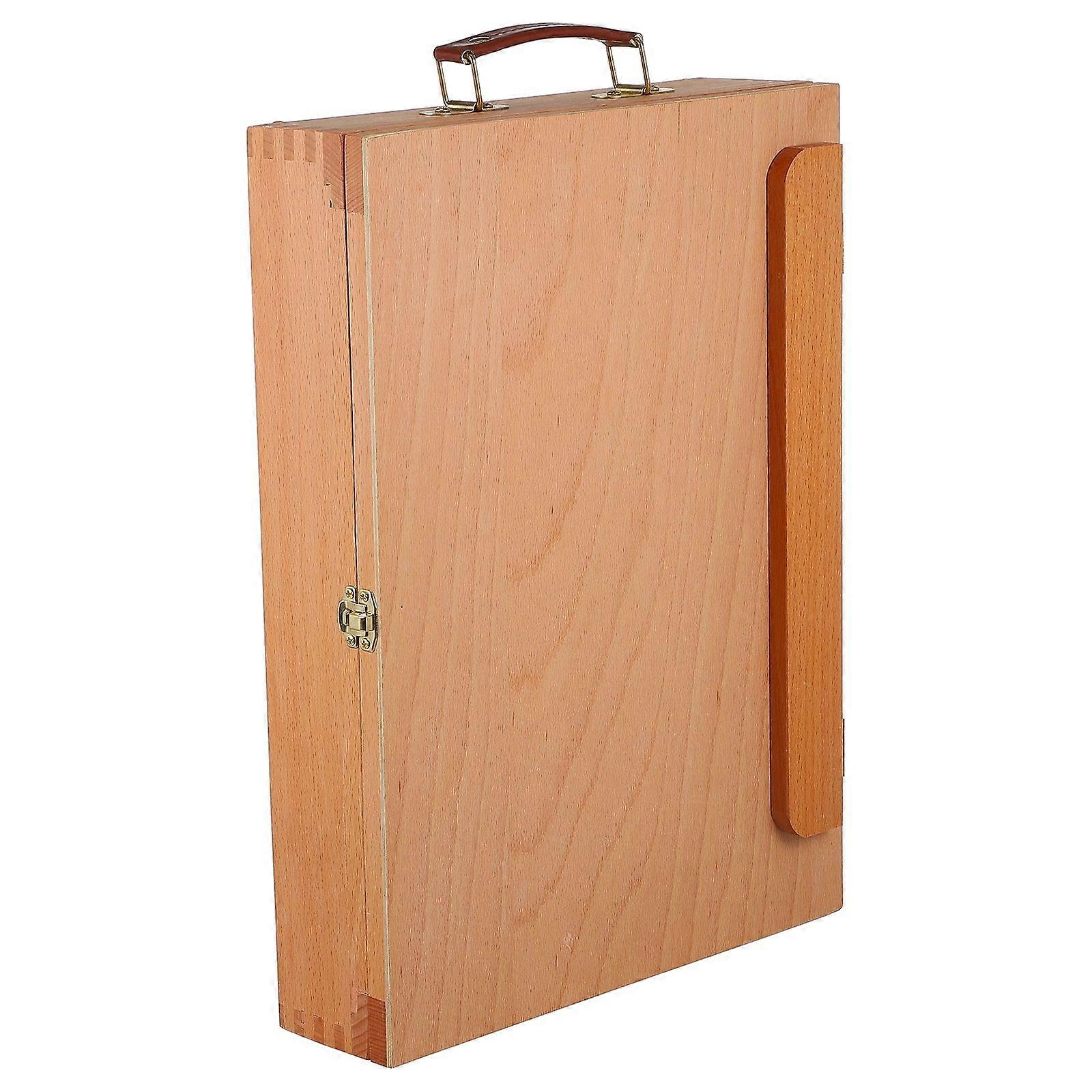 Wooden Tabletop Easel Art Supplies Box for Painting Use with Storage