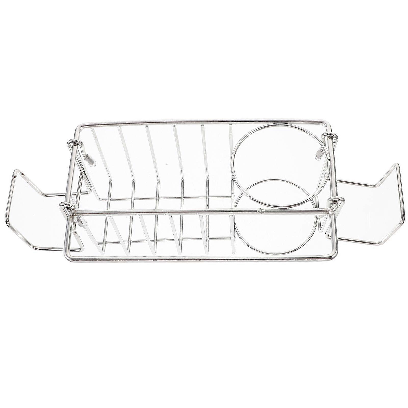 Kitchen Sink Sponge Holder Stainless Steel for Storage 4Pcs Basket