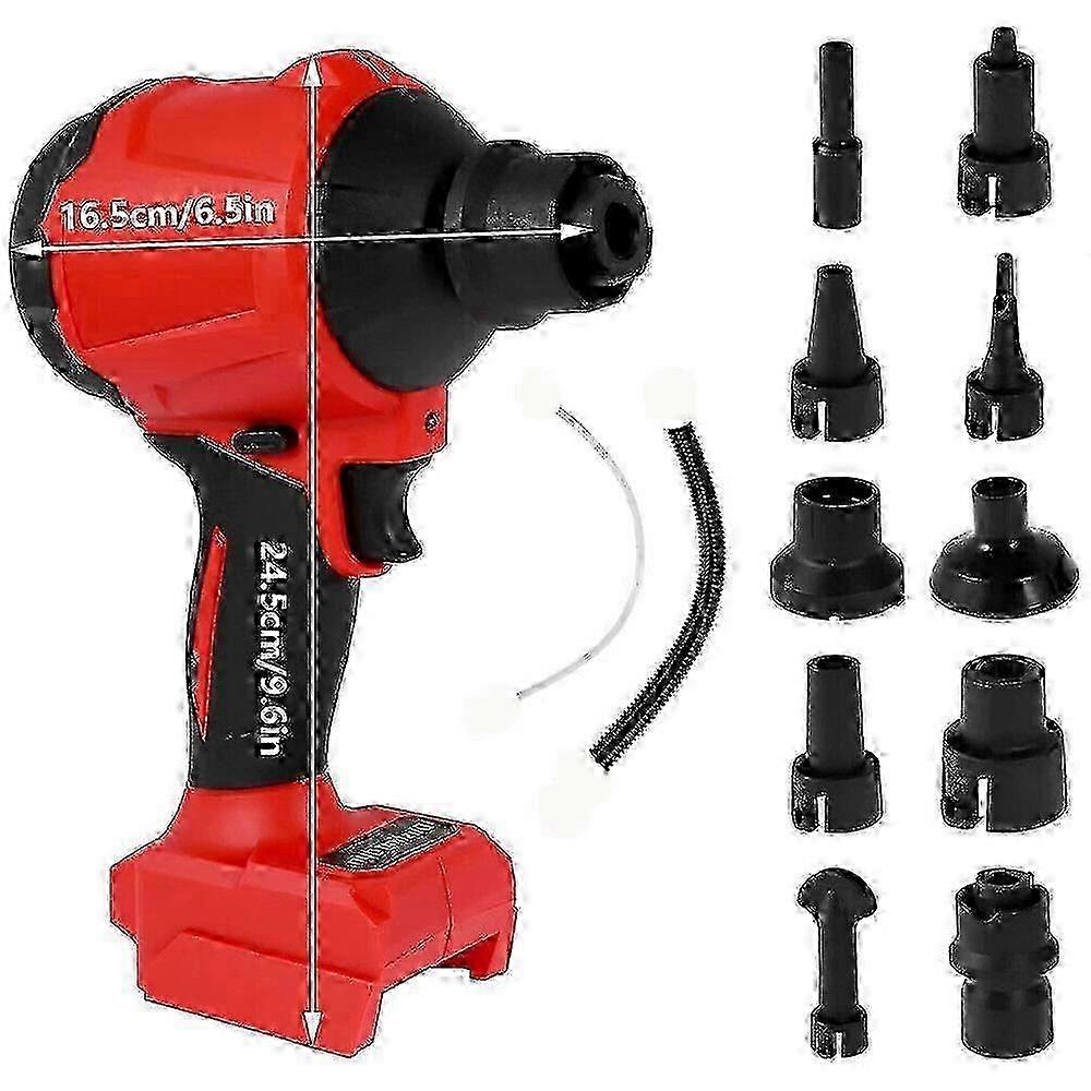 Cordless Blower Vacuum Inflator 3-in-1 Tool 200m/s Wind Speed Compatible with Milwaukee 18V Battery