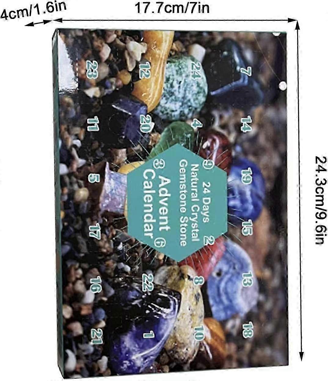 Advent Calendar 2022 Rocks, 24 Days Natural Crystal Agate Stone Minerals & Fossils Advent Calendar Crystals Christmas