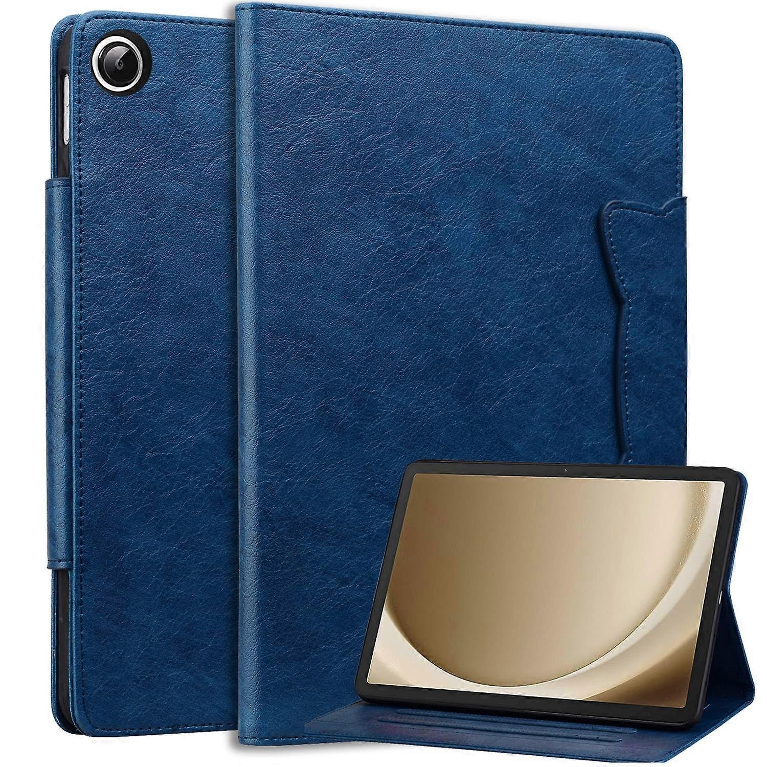 For Samsung Galaxy Tab A11 X133 X130 Tab A9 Case Cat Buckle Closure Leather Protective Stand Cover