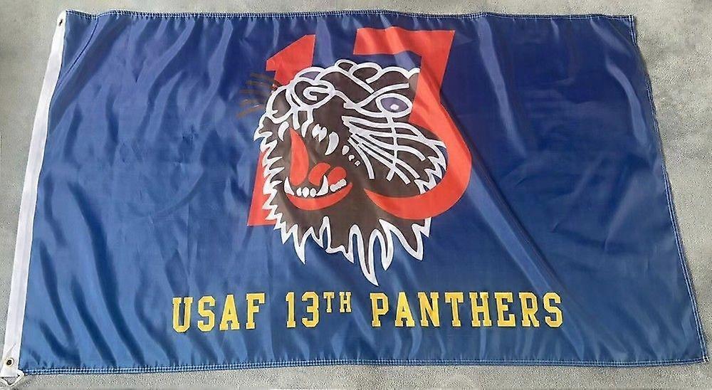 USAF 13th Fighter Squadron PanthersBannière de drapeau unilatérale