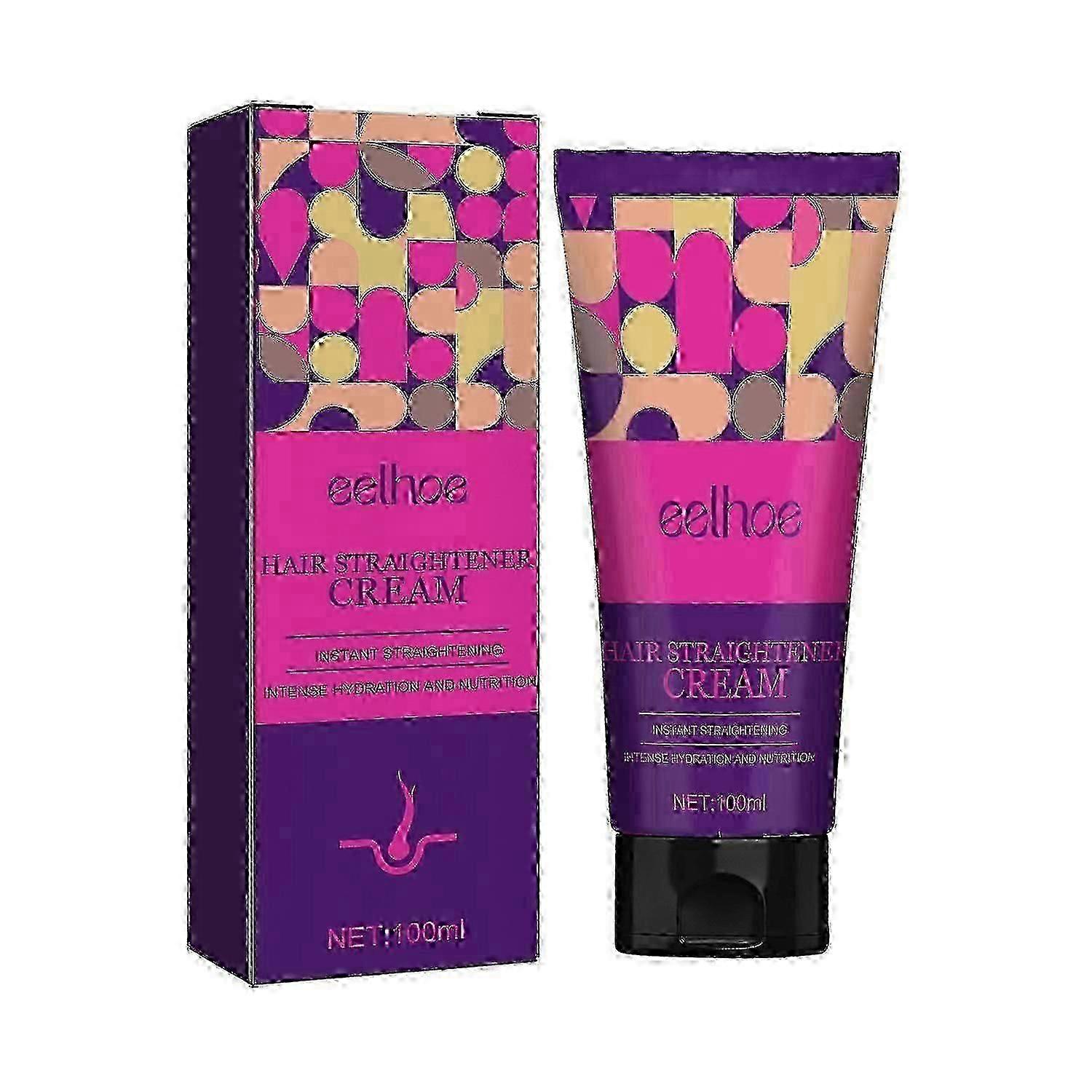 EELHOE straight hair cream repairs hair quality, smooth and light straight hair care cream