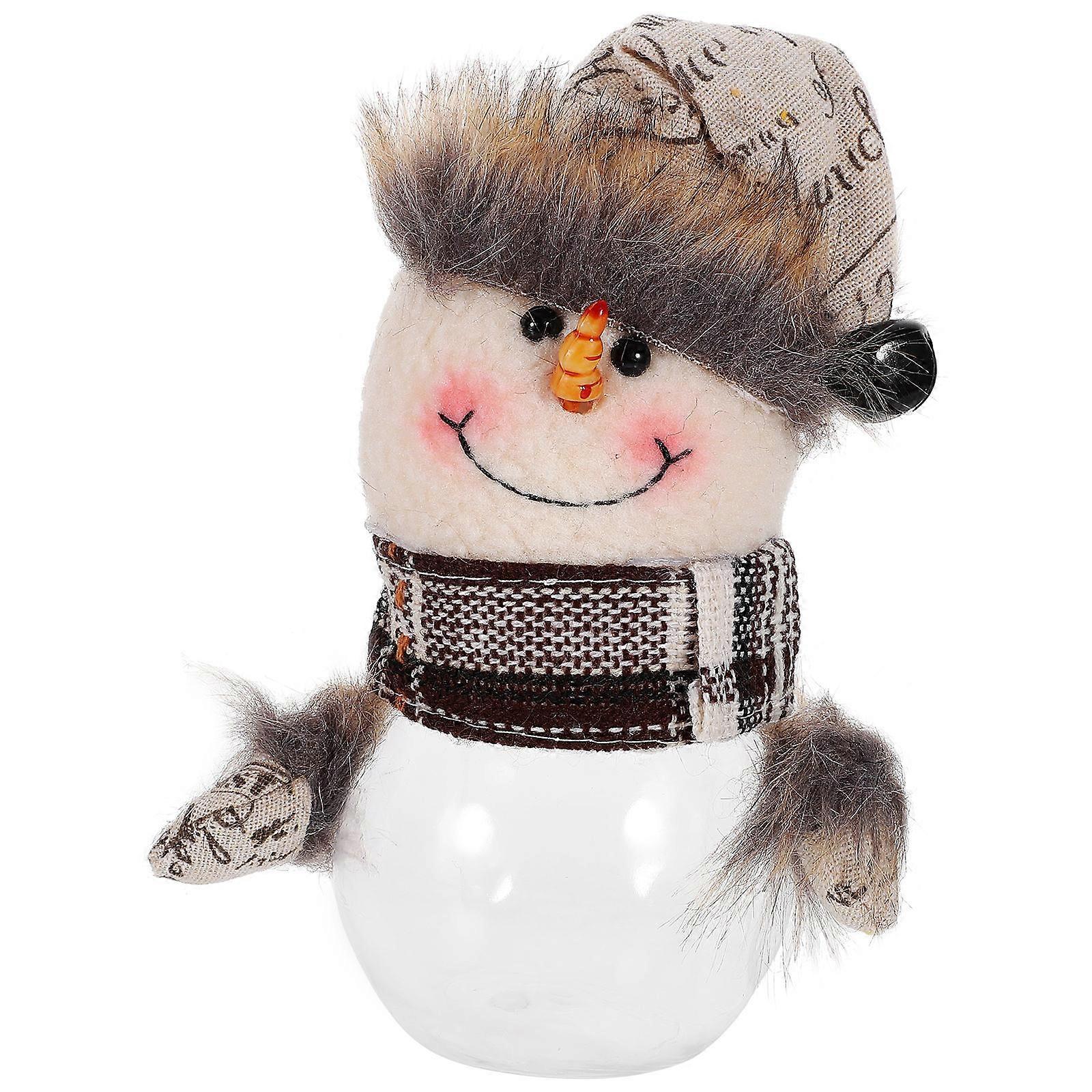 Snowman Christmas Candy Jar for Storage Use with Decorative Doll Bonbonniere