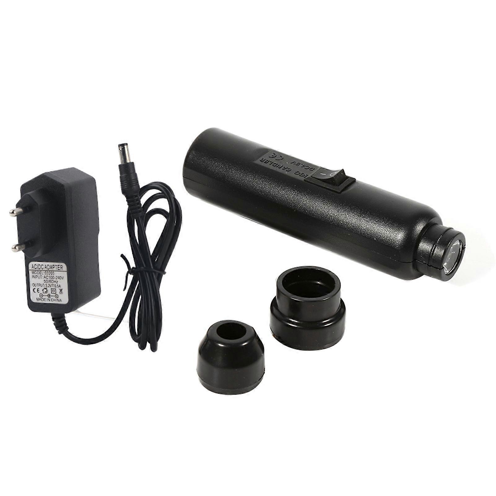 1Pc Portable Black Cool Light LED Candling Lamp Incubator Super Bright Egg Candler Tester New