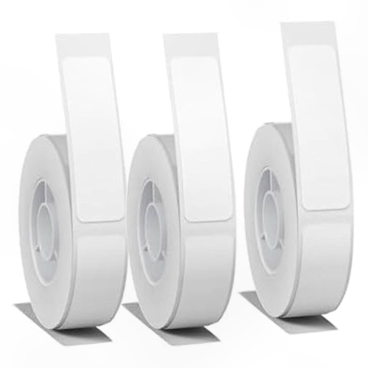 White Label Paper for D11 D110 D101 Label Maker, 3 Rolls 12x40mm Waterproof Self-Adhesive Tape