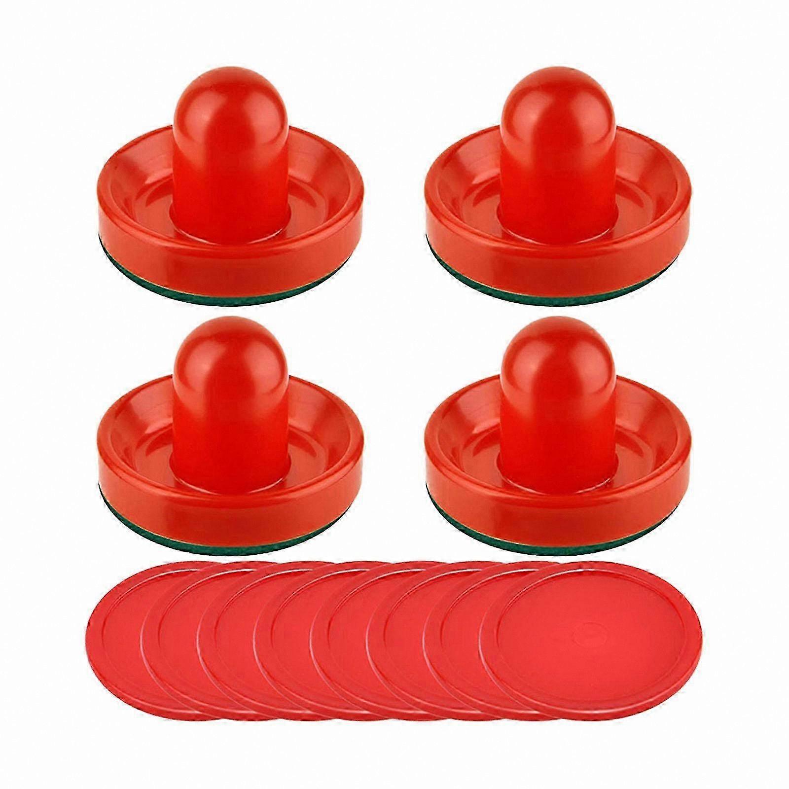 Air Hockey Game Set with 4 Pushers and 8 Pucks for Table Replacement Parts Accessories