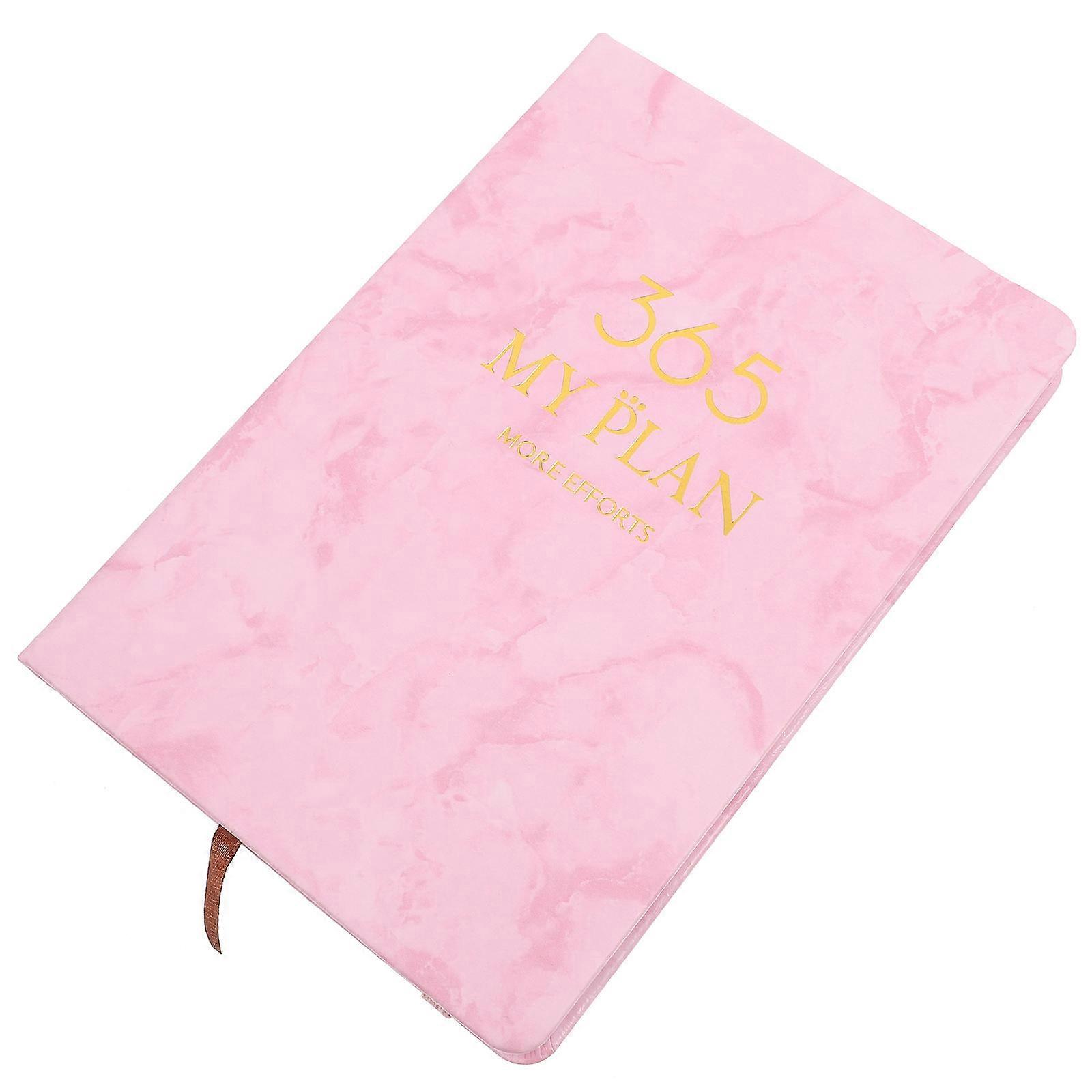 Pink English Planner Notebook for Writing Use 4Pcs Academic Organizer