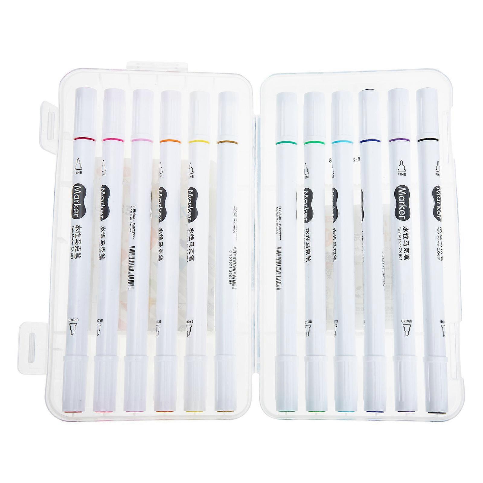 Acrylic Paint Marker Pens Colored Double-End Art Marker Pens for Painting 3Sets
