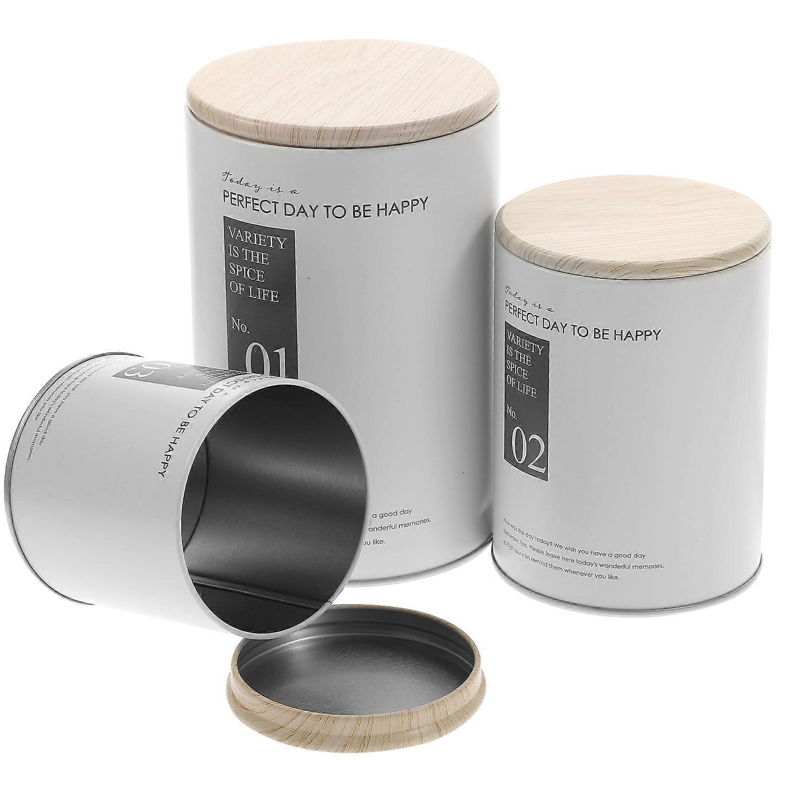 Coffee Sugar Tea Container Set Metal Canisters 6Pcs for Storage