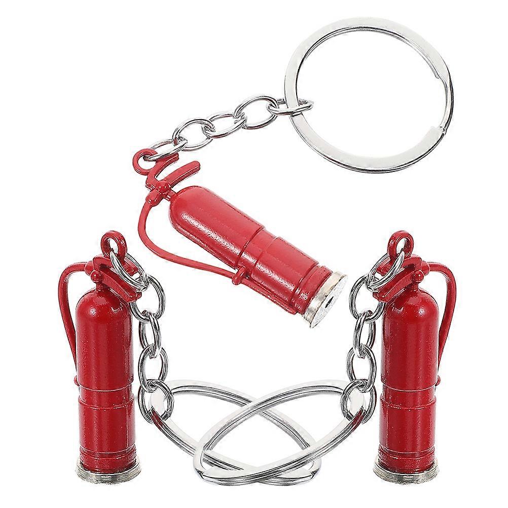 Mini Fire Extinguisher Keychain Firefighter Theme for Hanging Keys 15Pcs