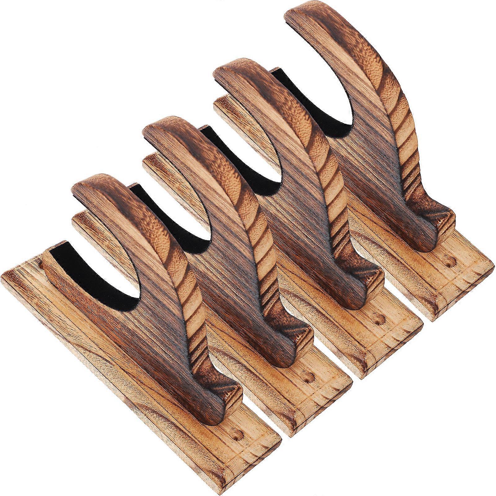 Wall Mounted Sword Display Holder Wooden Stand for Organizing 16Pcs Brown Rack