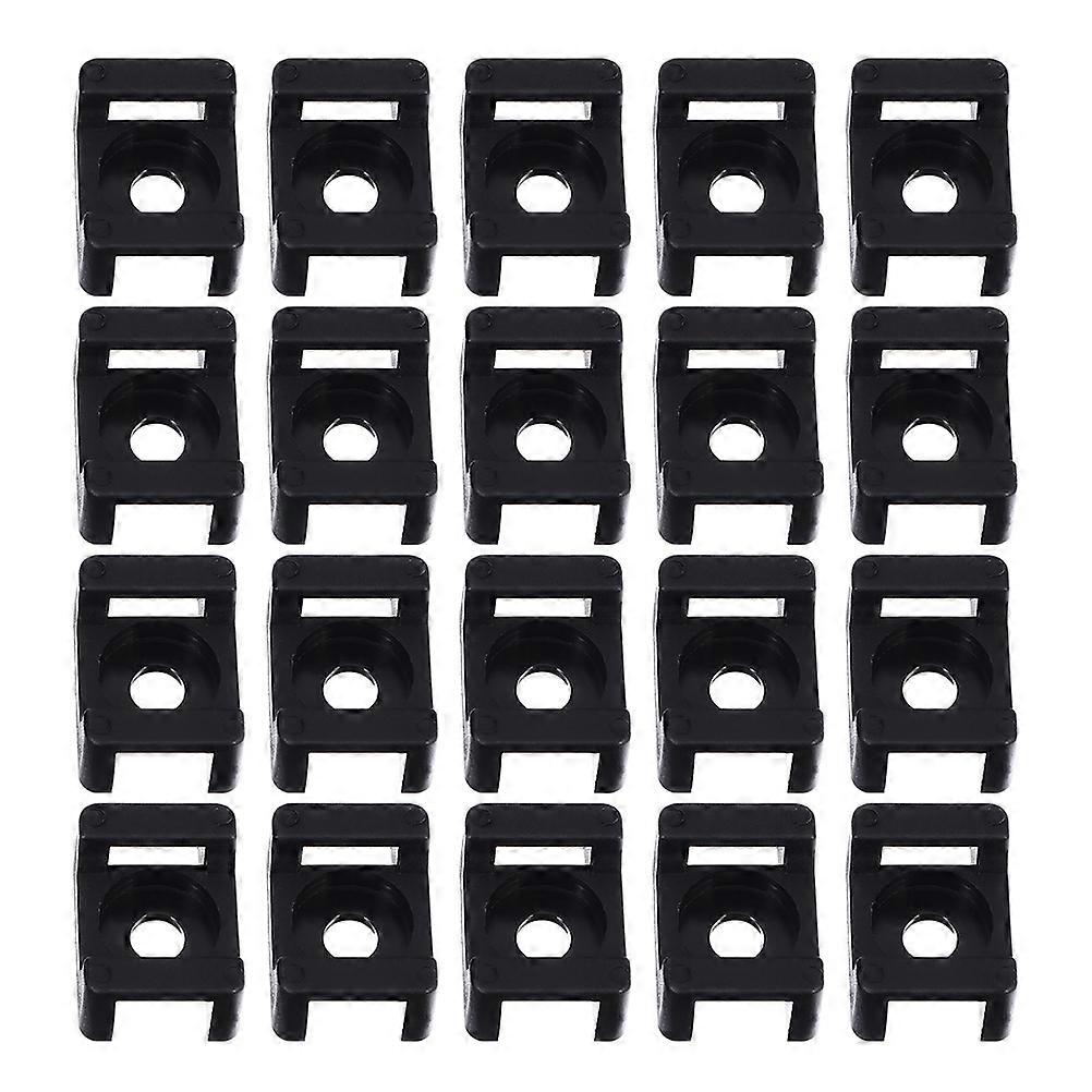 100Pcs Saddle Style Cable Tie Clips For Wire Organization And Desk Setup In Black For Efficient Cable Management