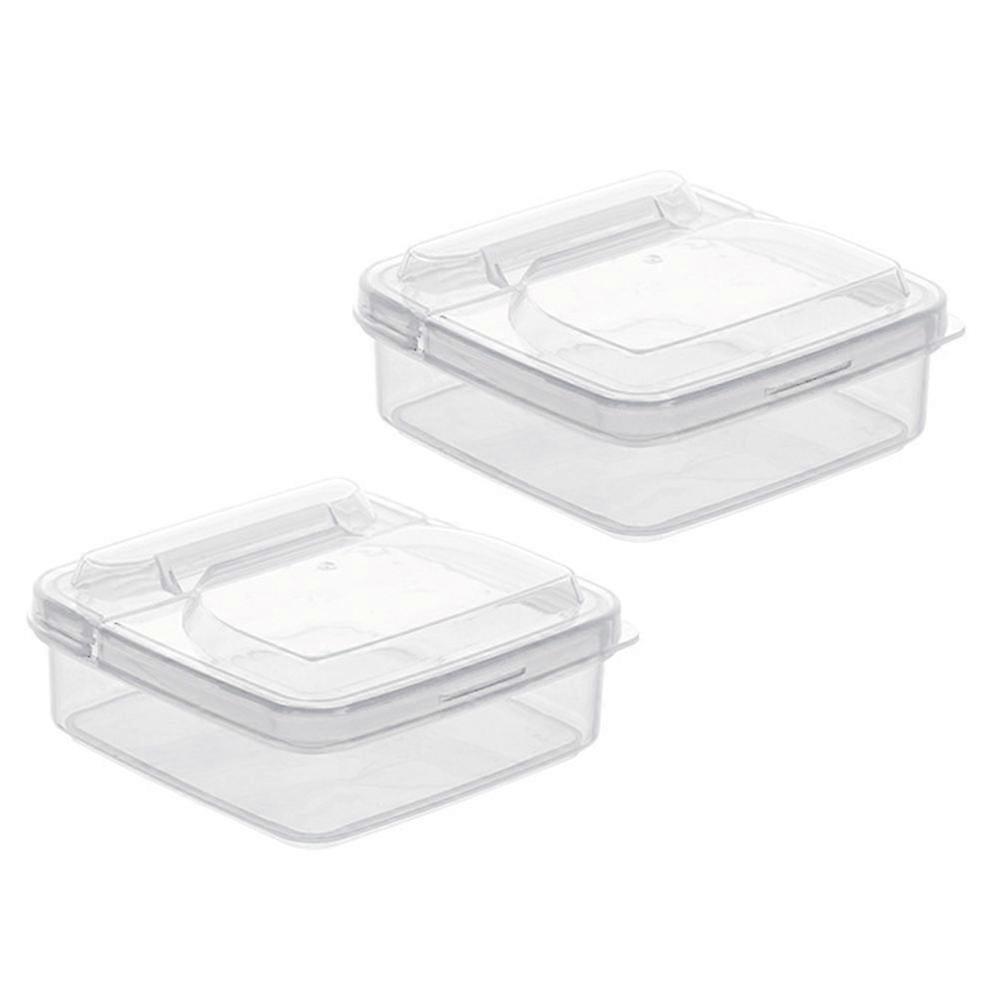 Cheese Slice Cases for Storage 4Pcs Transparent Butter Food Serving Dishes