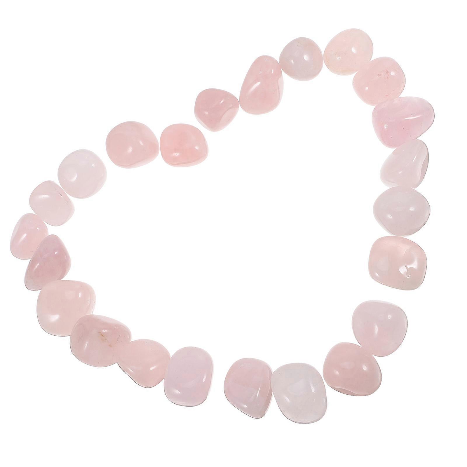 Polished Rose Quartz Stones for Meditation and 2Pcs Pink