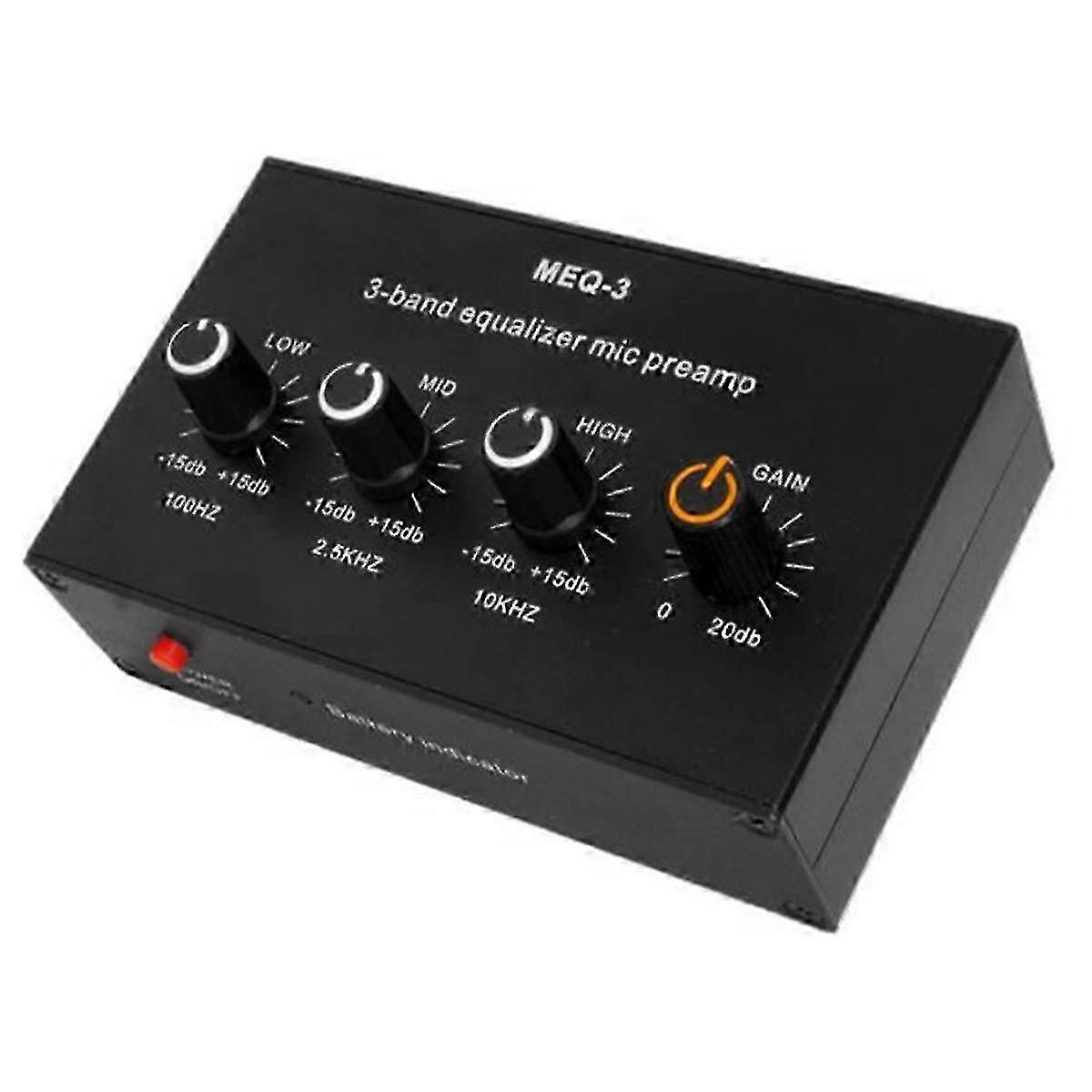 MEQ-3 3-bånds equalizer til gamingheadset - diskant, mellemtone, basforstærker