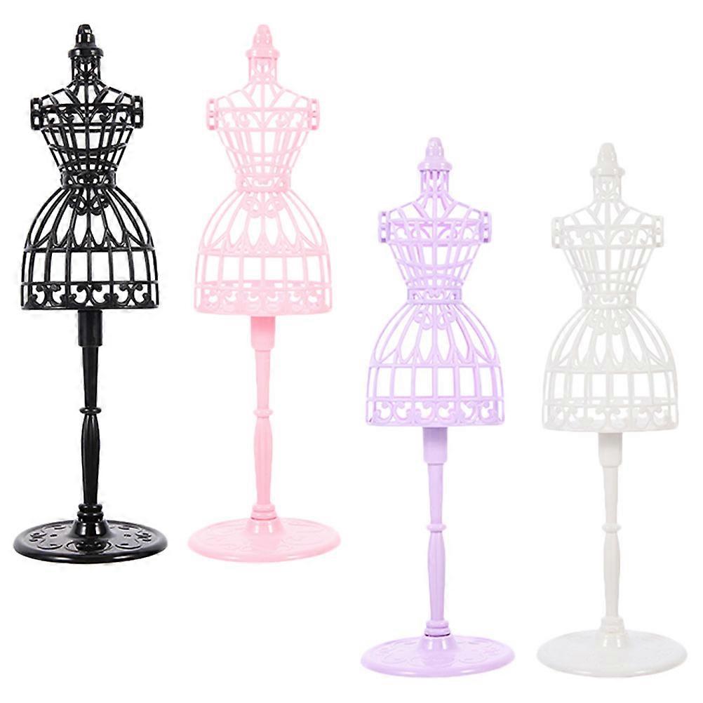 Plastic Doll Dress Support Mini Mannequin Model for 8Pcs Storage