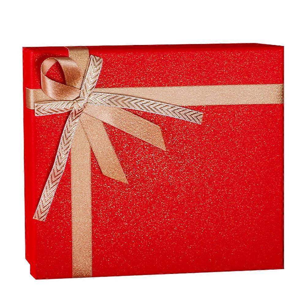 Red Festival Gift Container for Wrapping 3Sets Wedding and New Year Boxes