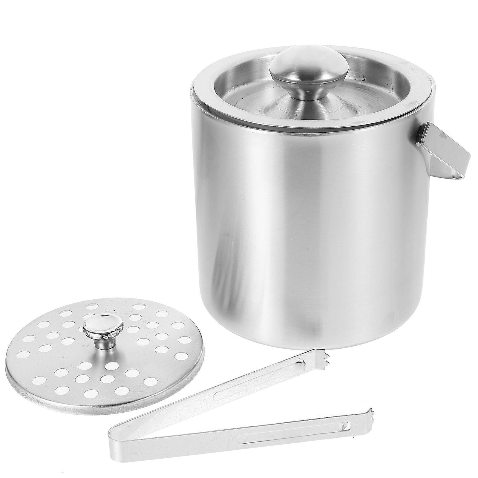 Beer Bucket Ice Bucket Chiller Filter Water From Ice Double Layer Thickened Party Bar 25x20cm 1Set