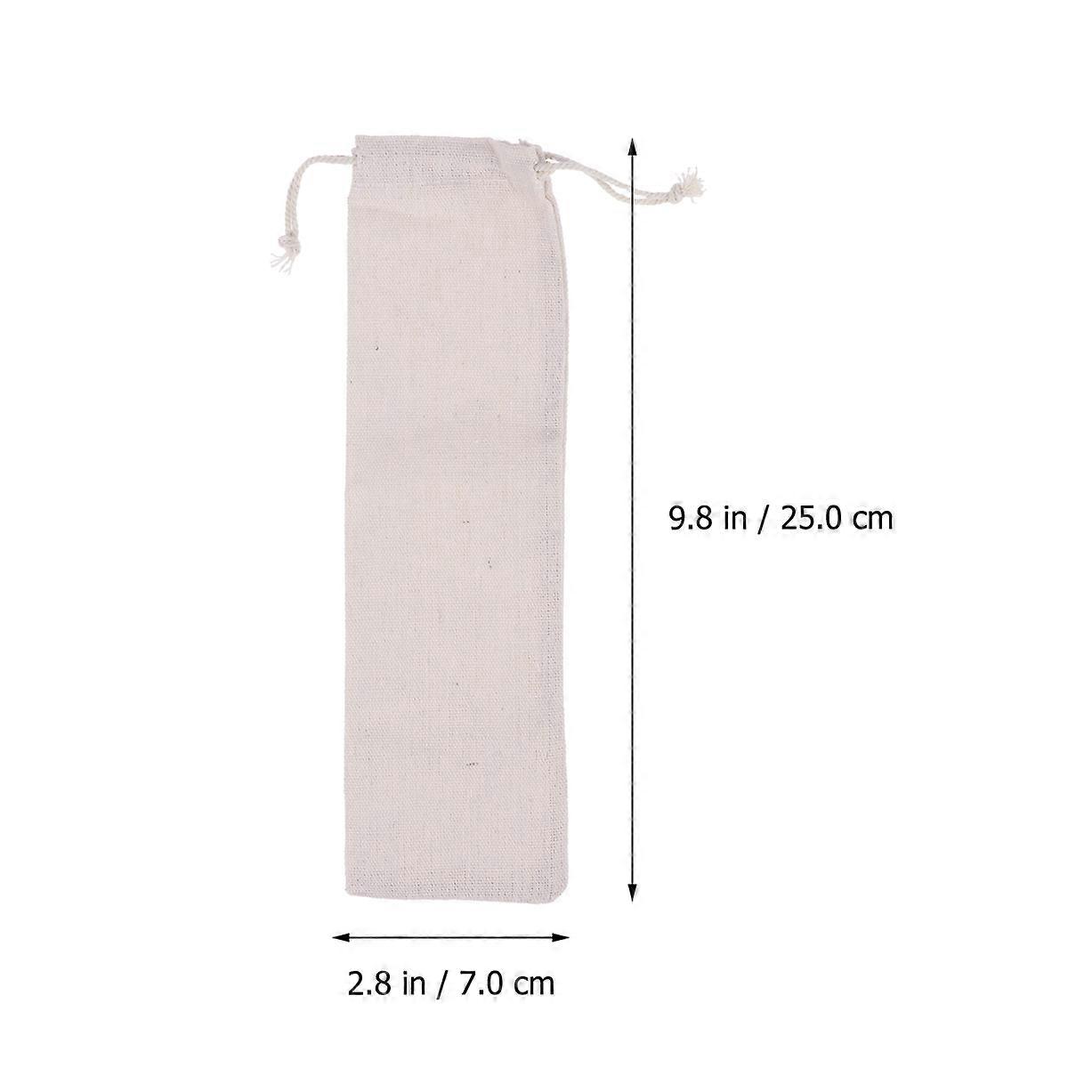 Cotton and Linen Straw Carrying Case Pouch Bag for 50Pcs