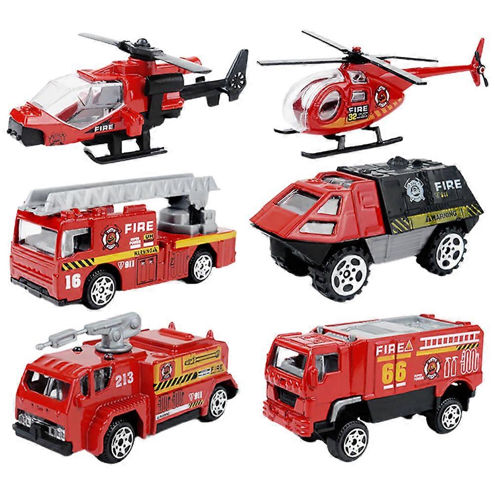 Mini Fire Engine Model Toy Simulation for 3Sets Kids Toy Collection