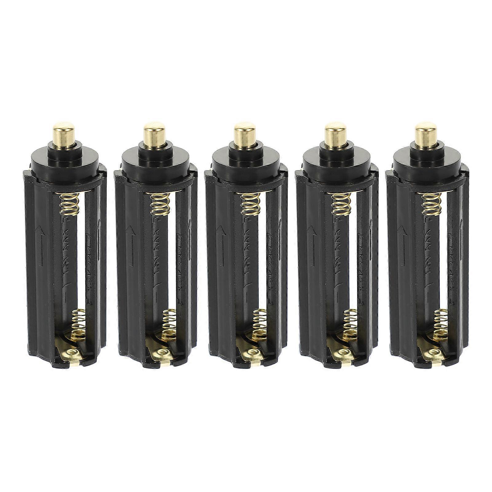 Battery Holder 3 Aaa Battery Holder for Flashlight 5Pcs Plastic Case