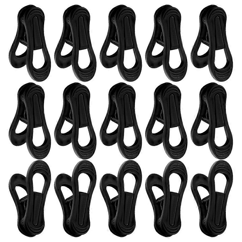 Clothes Clips Plastic Towel Clips for Clothes Drying 25Pcs Black