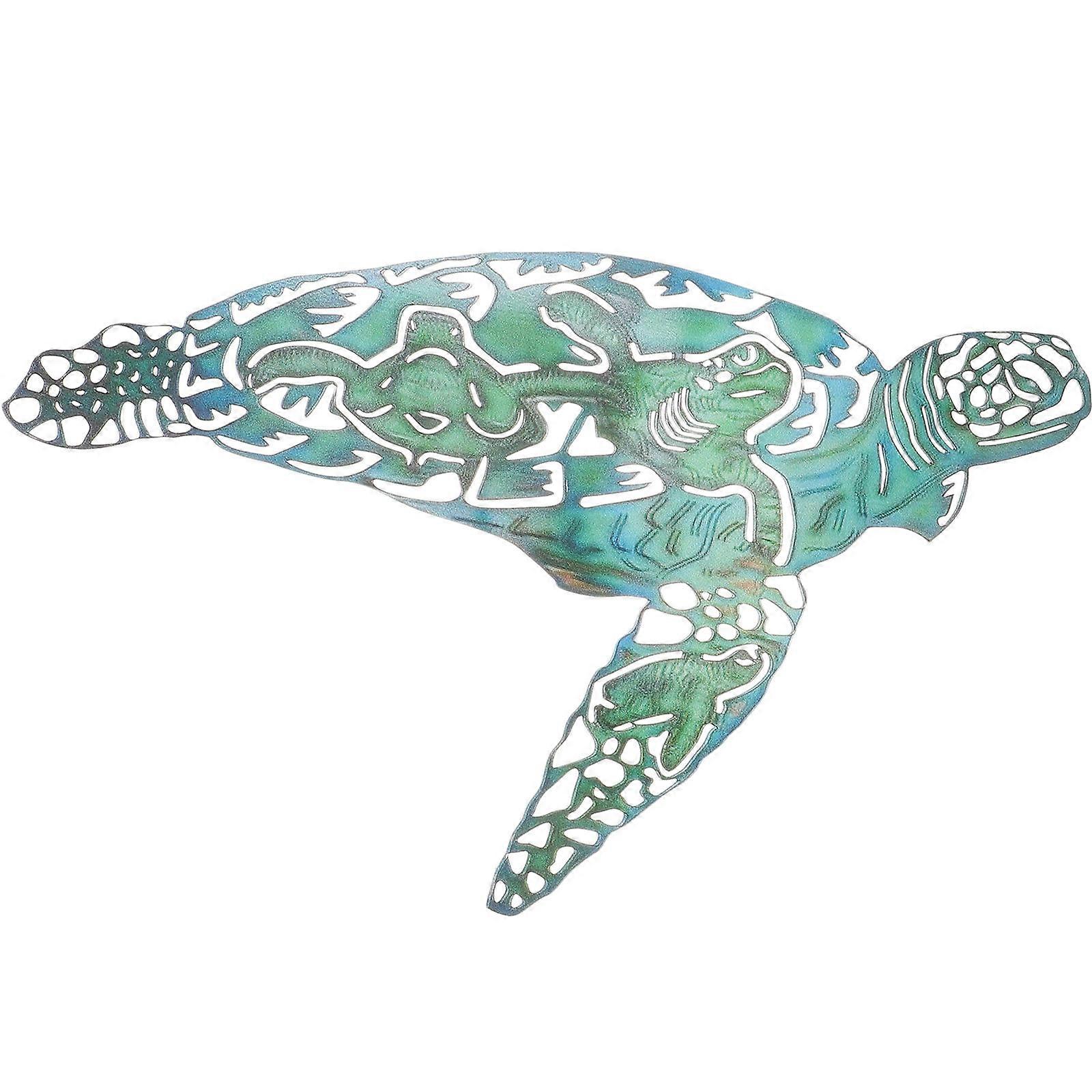 Wall Mounted Metal Tortoise Statue for Decor 2Pcs Lifelike Figurines