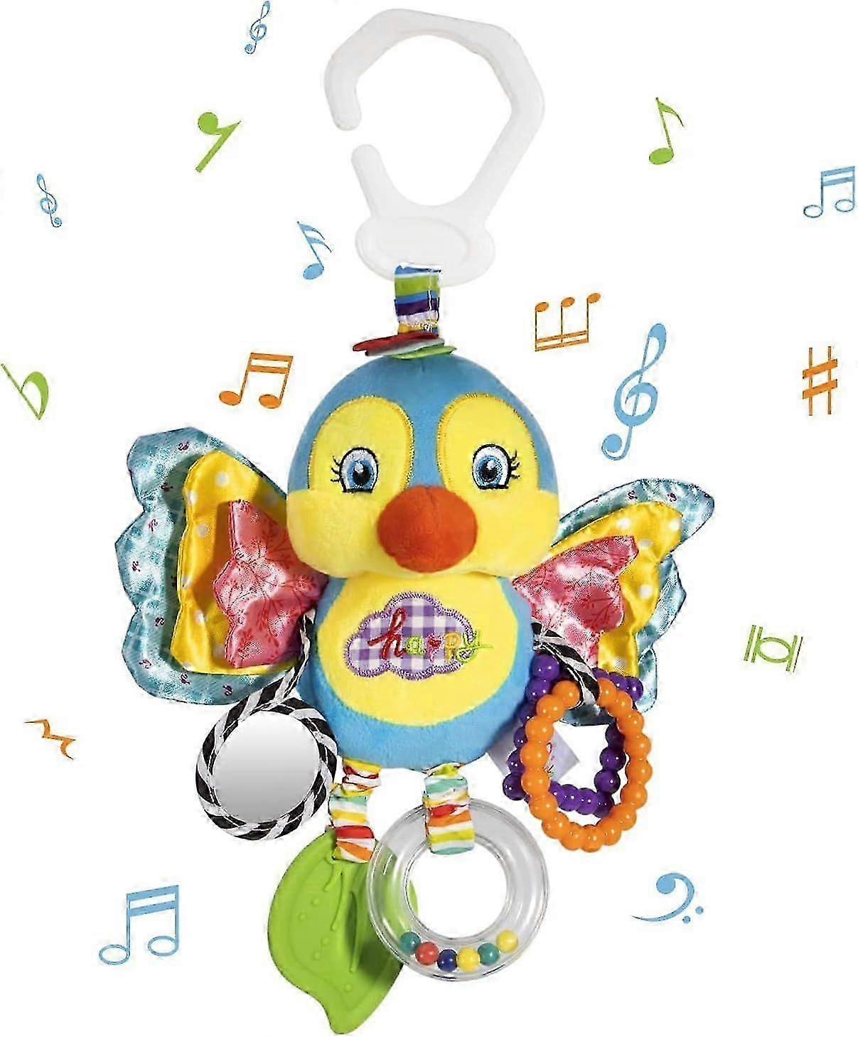 Baby toys for 0, 3, 6, 9, 12 months, toddler toys plush rattle, baby rattles with teething