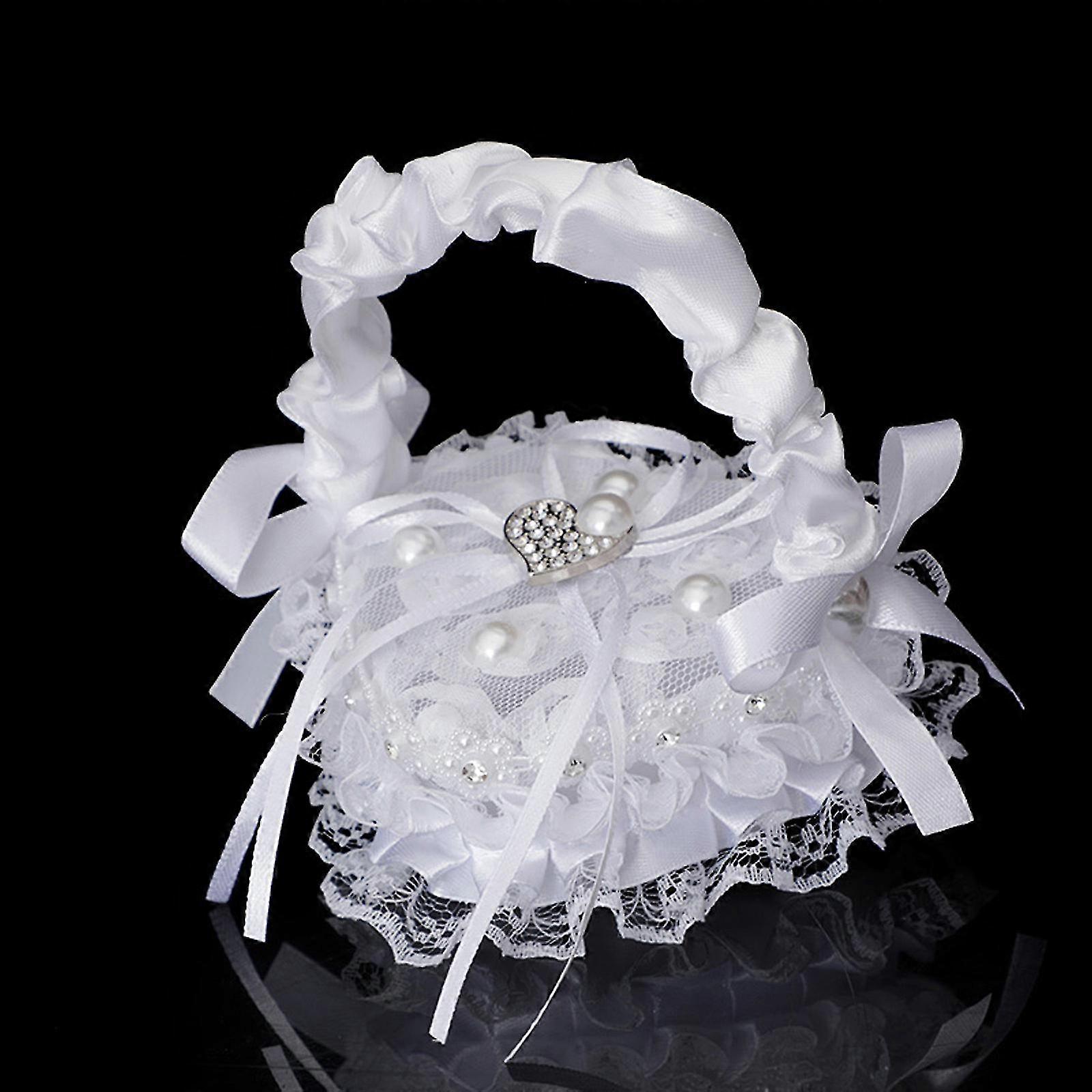 (20%OFF!)Wedding Ring Pillow Heart Shape Wedding Ring Pillow Gift Ring Box-G-
