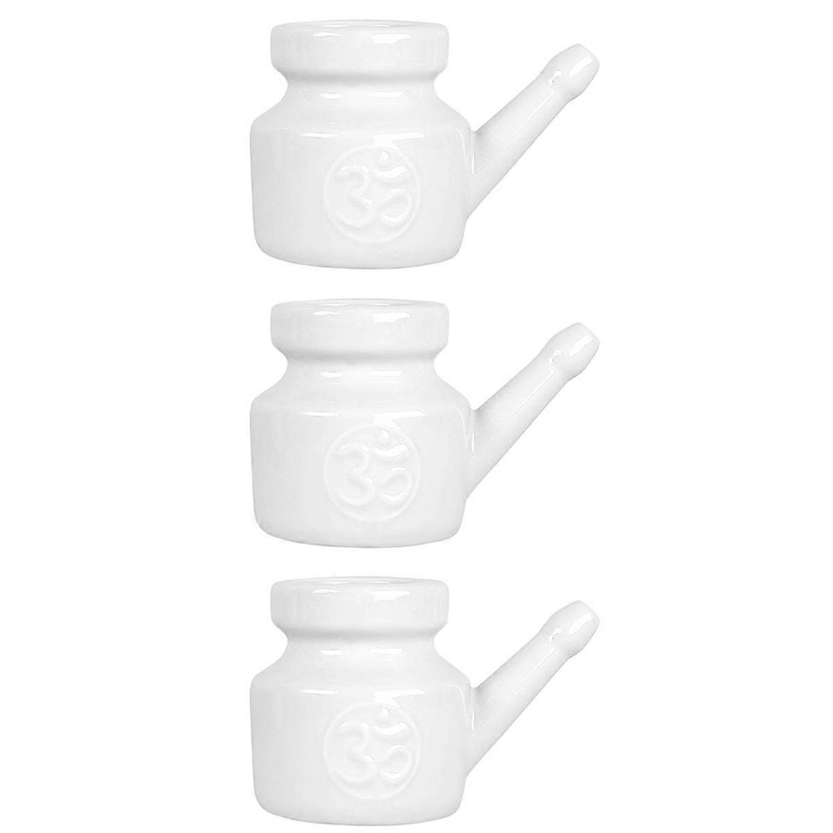 350Ml Ceramic Neti Pot Nose Cleaning Pot,White