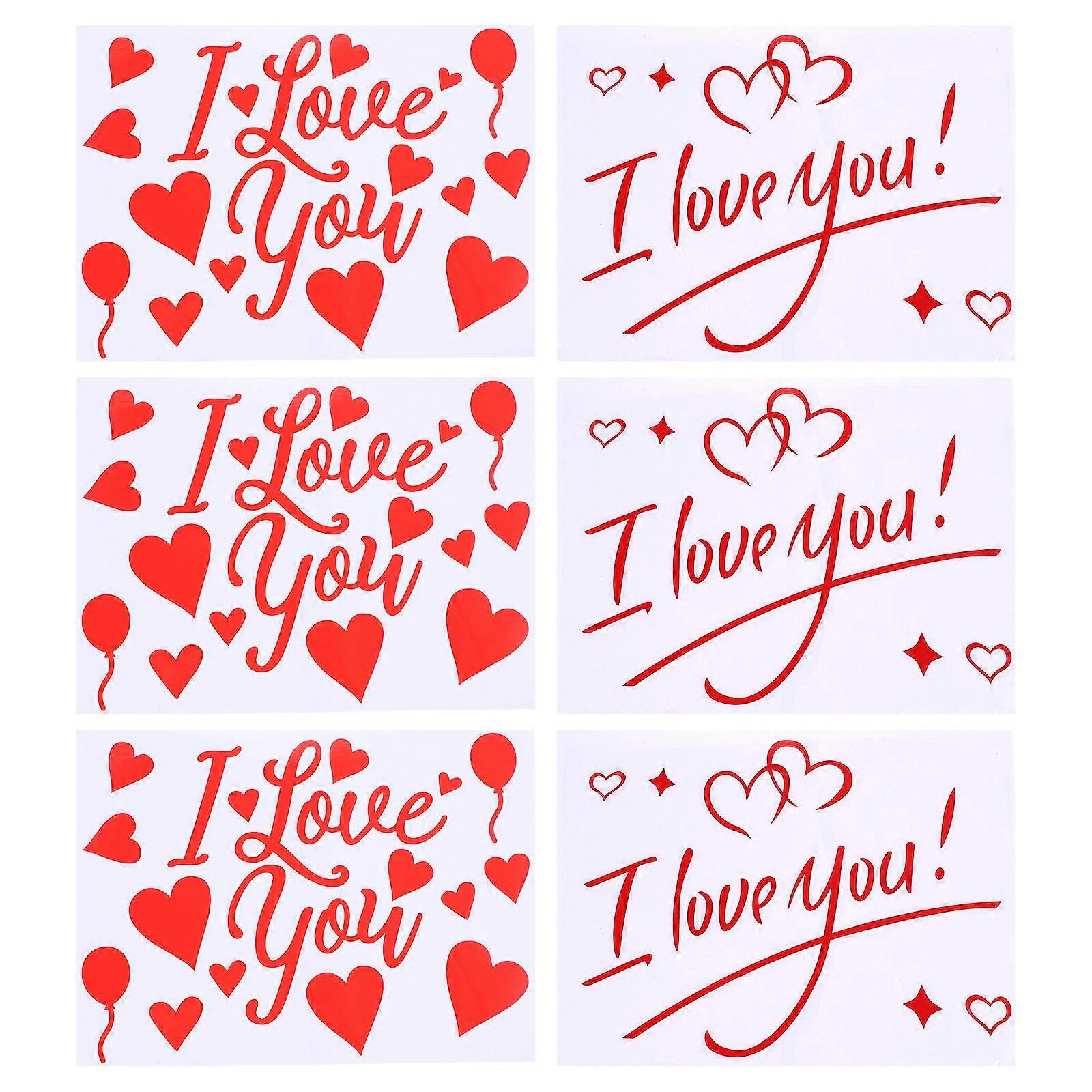 Self-Adhesive Balloon Stickers for Valentine's Day 1Set Set