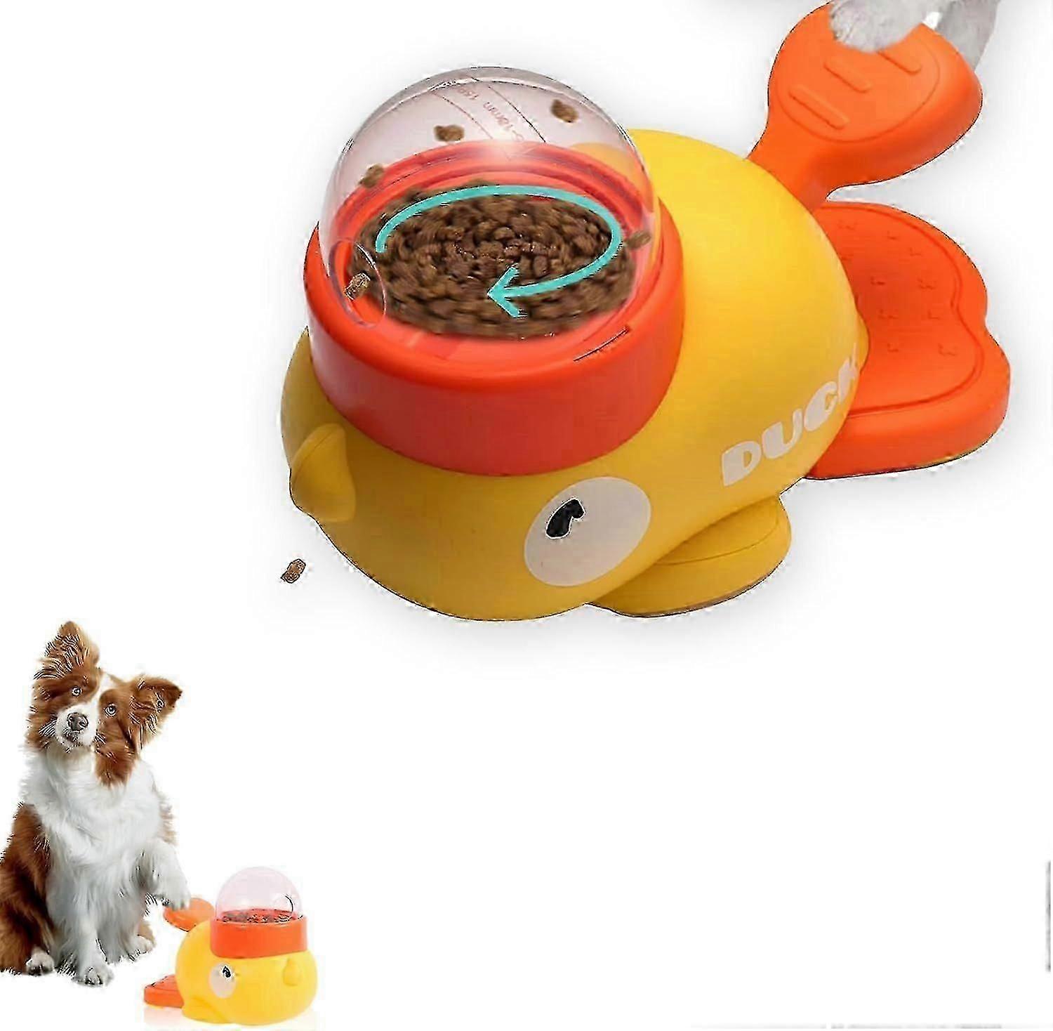 Duck-Shaped Dog Slow Feeder Toy - Interactive Pet Food Dispenser for Fun and Enrichment
