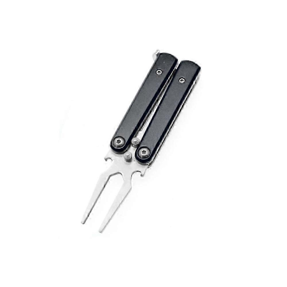 Golf Alloy Forks,Divot Repair Tool and Ball Marker with Built-in Bottle Opener