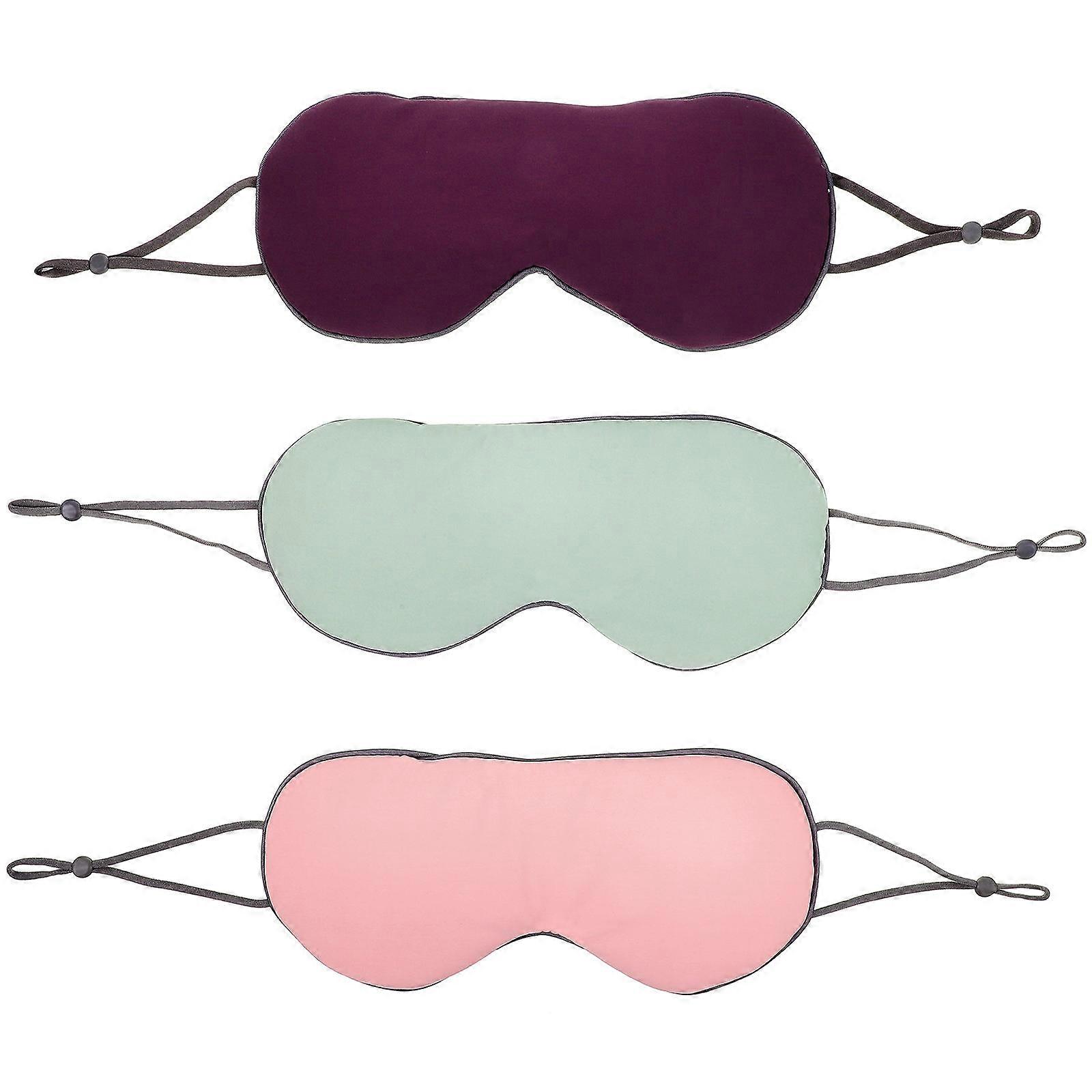 Sleep Mask Sleeping Eye Mask with Adjustable Strap 3Pcs for Comfortable Sleep