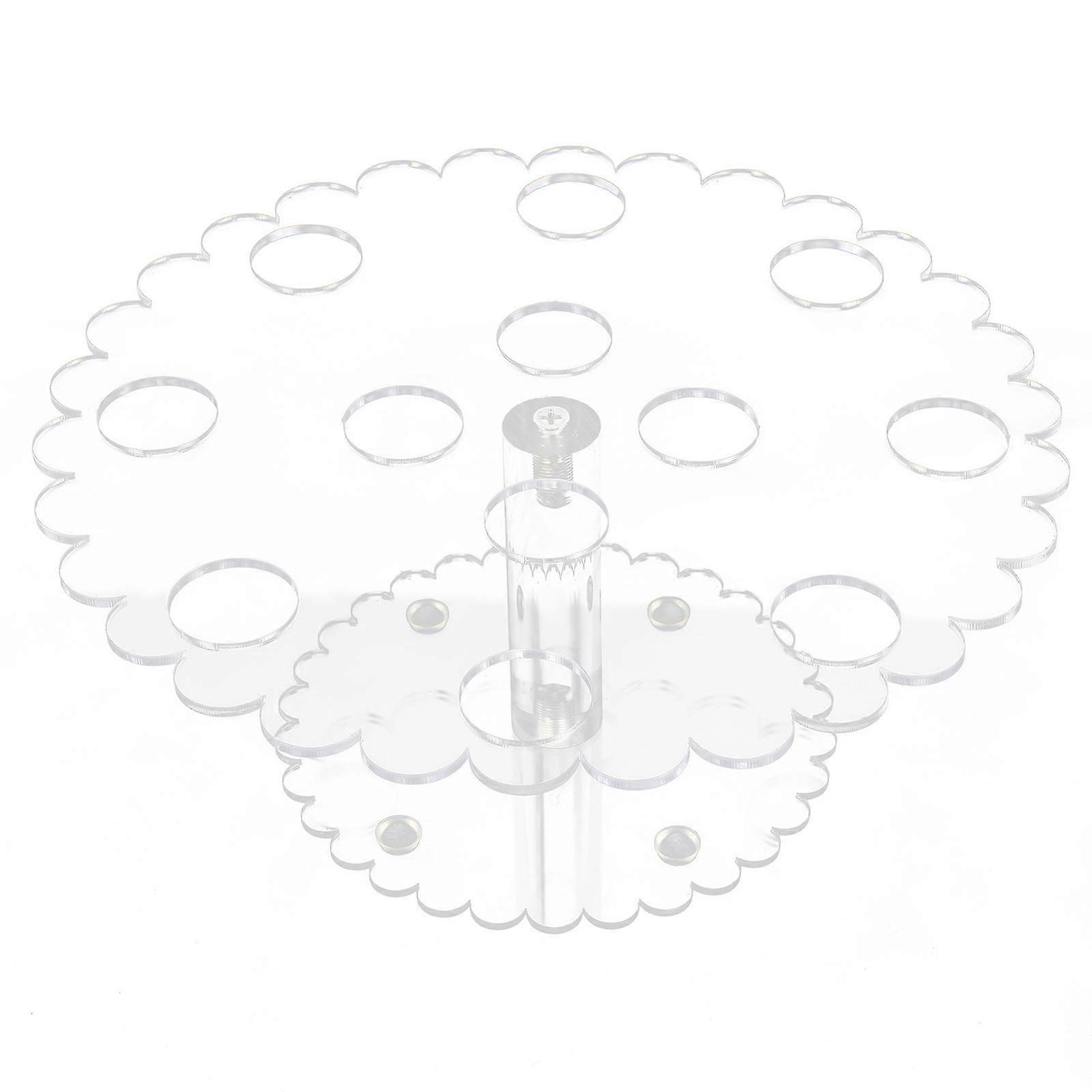 Transparent Ice Cream Cone Holder for 2Pcs Sushi Hand Roll Display Stand