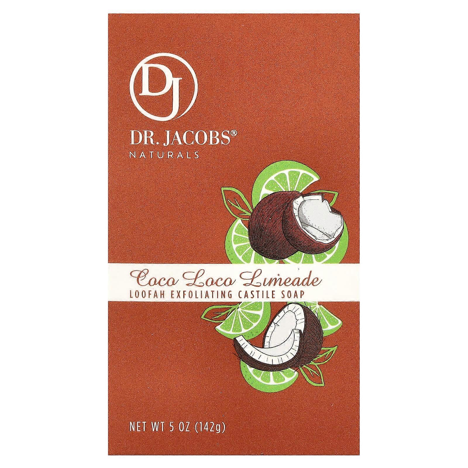 Loofah Exfoliating Castile Bar Soap, Coco Loco Limeade, 5 oz (142 g)