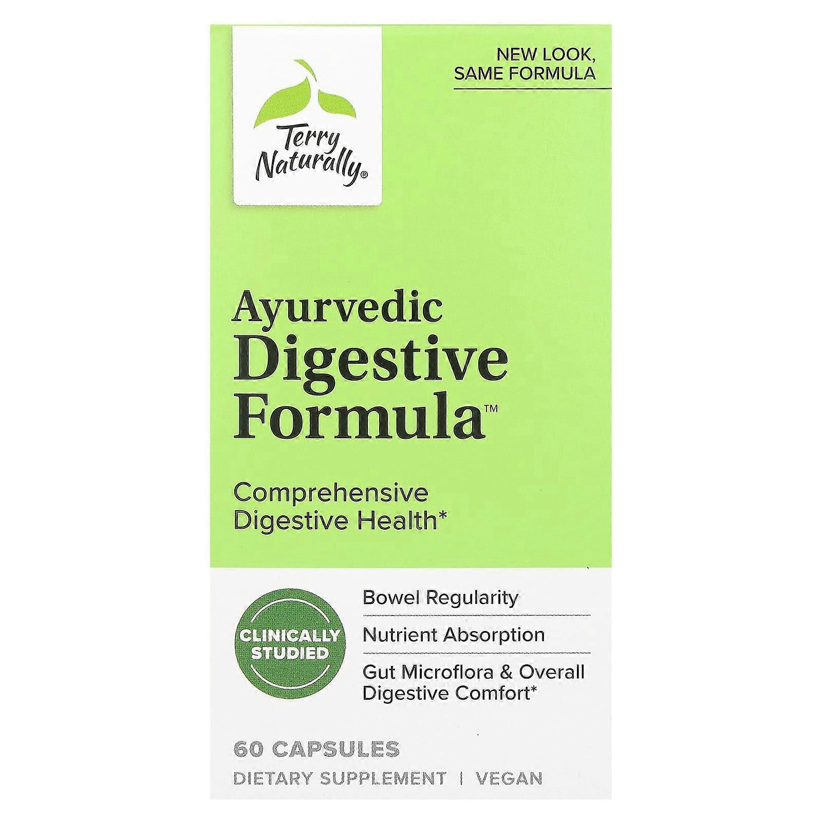 Terry Naturally, Ayurvedic Digestive Formula, 60 Capsules